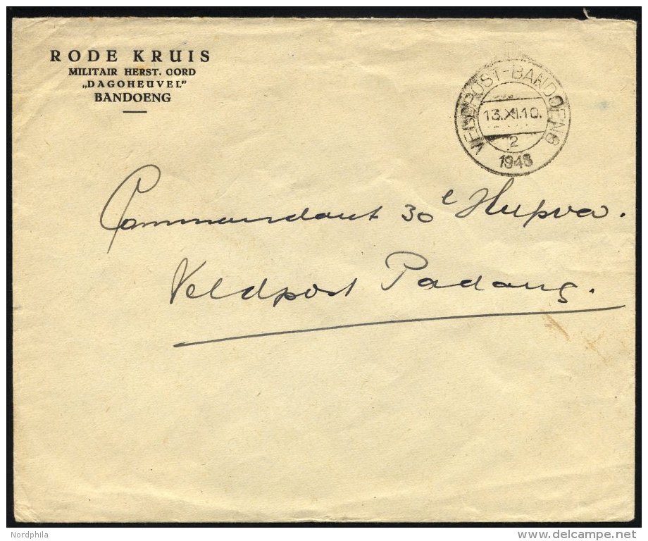 NIEDERL&Auml;NDISCH-INDIEN 1948, Milit&auml;r-Dienstpost Des Roten Kreuzes Bandung Mit Feldpoststempel Nach Pading, Fein - Niederländisch-Indien