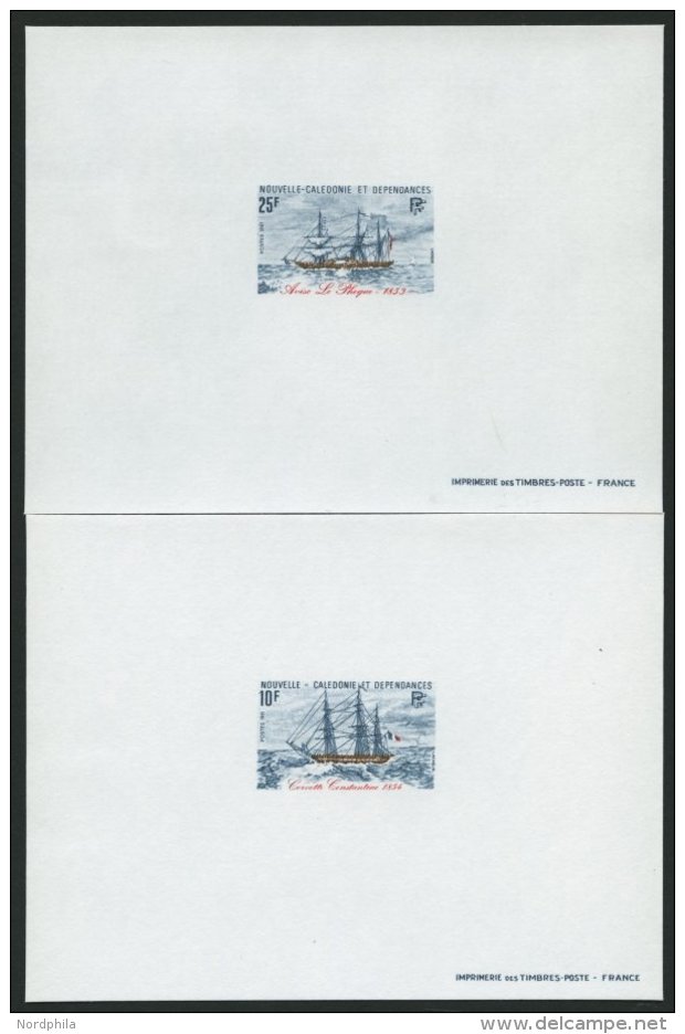 NEUKALEDONIEN 672/3P (*), 1921, 10,25 F. Schiffe, Je Als Epreuves De Luxe, Pracht - Otros & Sin Clasificación