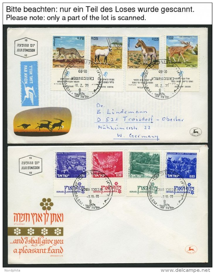 ISRAEL - SAMMLUNGEN, LOTS 1971-74, Komplett Auf FDC`s, Fast Nur Pracht - Colecciones & Series