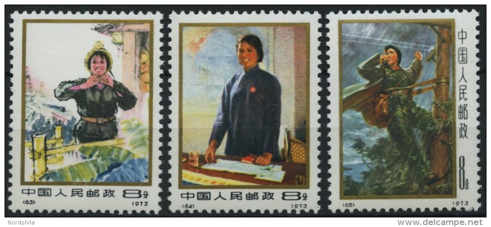 CHINA - VOLKSREPUBLIK 1132-34 **, 1973, Internationaler Frauentag, Prachtsatz, Mi. 60.- - Otros & Sin Clasificación