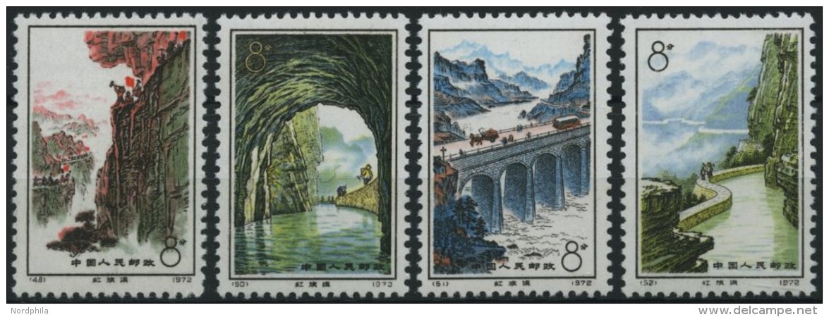 CHINA - VOLKSREPUBLIK 1122-25 **, 1972, Fertigstellung Des Bew&auml;sserungskanals Rote Fahne, Prachtsatz, Mi. 220.- - Sonstige & Ohne Zuordnung