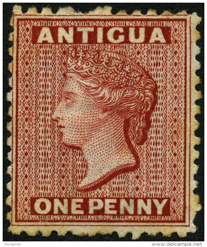 ANTIGUA 4aA *, 1872, 1 P. Karmin, Wz. CC, Feinst, Mi. 160.- - Antigua Y Barbuda (1981-...)