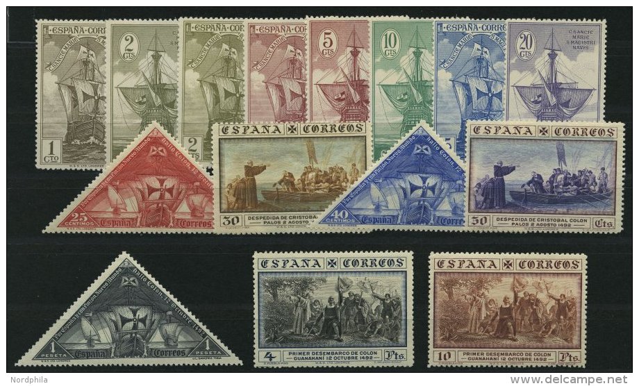 SPANIEN 502-16 **, 1930, Kolumbus, Normale Z&auml;hnung, Prachtsatz, Mi. 176.50 - Otros & Sin Clasificación