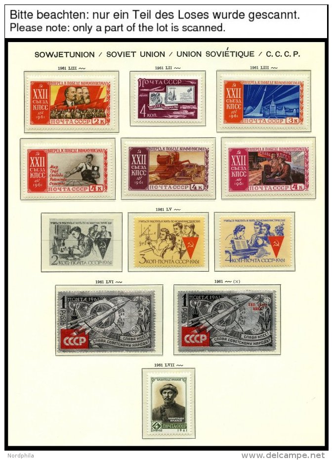SAMMLUNGEN, LOTS **, Fast Komplette Sammlung Sowjetunion Von 1960-84 Mit Mittleren Ausgaben In 5 Borek Falzlosalben, Dab - Colecciones