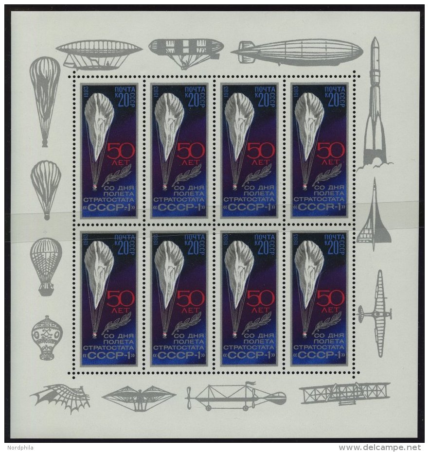 SOWJETUNION 5293KB **, 1983, 20 K. Stratosph&auml;renflug CCCP 1 Im Kleinbogen, Pracht, Mi. 150.- - Sonstige & Ohne Zuordnung