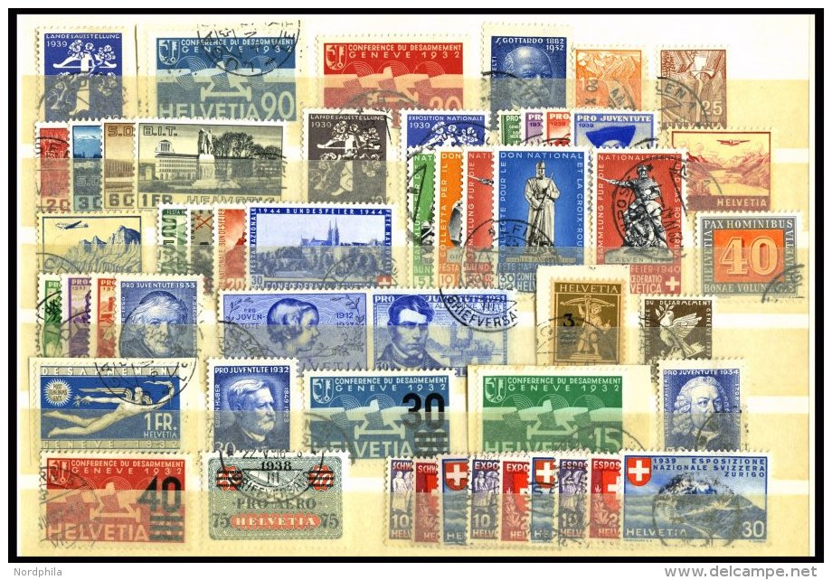 LOTS O, 1930-45, Partie Verschiedener Mittlerer Werte Und S&auml;tze, Feinst/Pracht, Mi. 400.- - Sammlungen