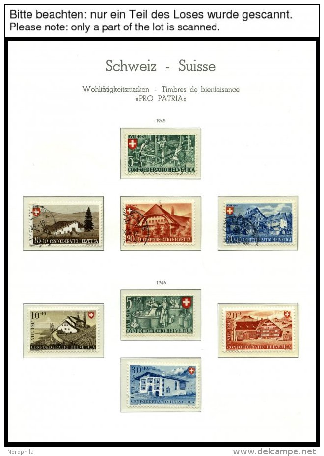 SAMMLUNGEN O,** , Sammlung Schweiz Von 1945-68 Mit Guten Mittleren Ausgaben Im Leuchtturm Falzlosalbum, Meist Prachterha - Sammlungen