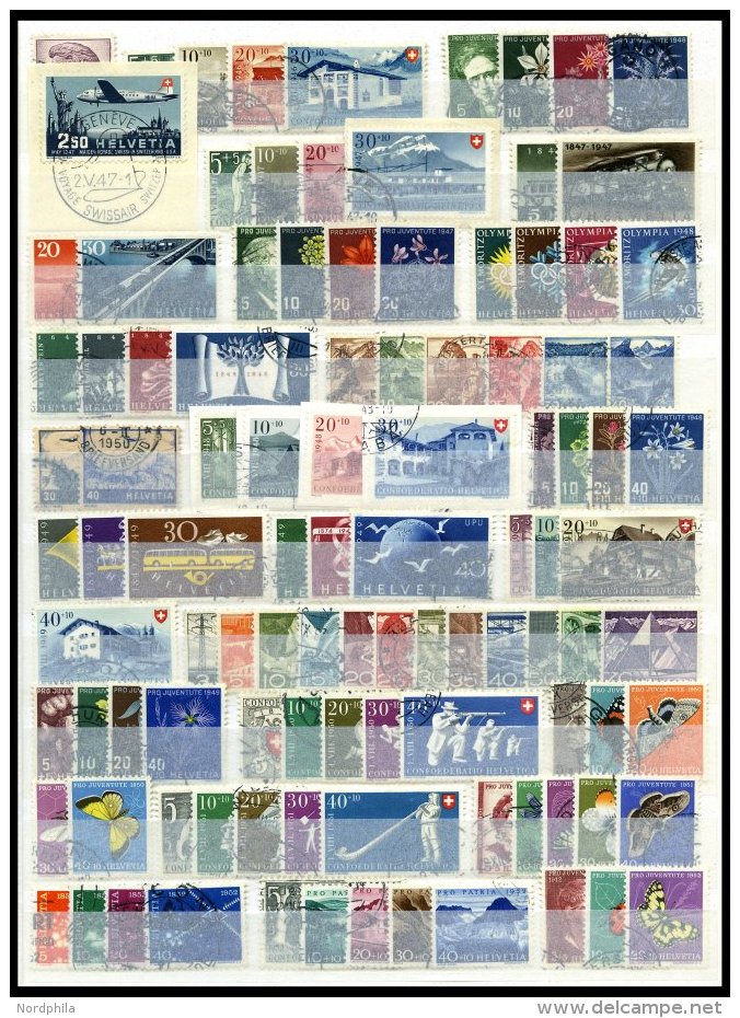 SAMMLUNGEN O, Gestempelter Sammlungsteil Schweiz Von 1946-78 Sauber Auf Einsteckkarten, Feinst/Pracht, Mi. 840.- - Sammlungen