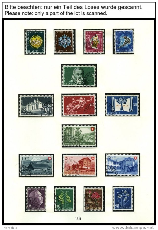 SAMMLUNGEN O, Gestempelte Sammlung Schweiz Von 1938-68 Mit Mittleren Ausgaben Im SAFE Falzlosalbum, Fast Nur Prachterhal - Sammlungen