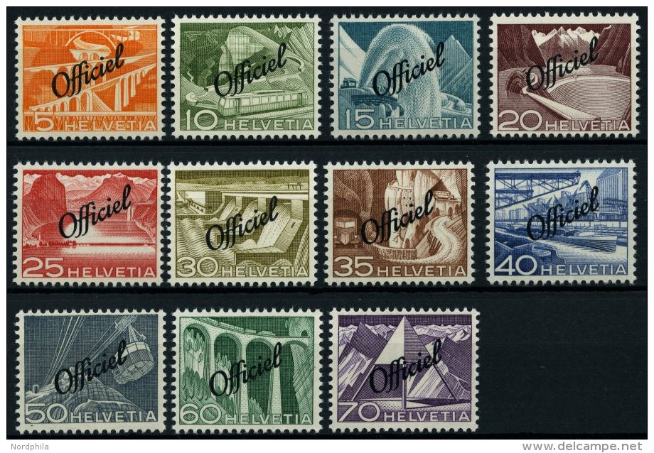 DIENSTMARKEN D 64-74 **, 1950, Officiel, Prachtsatz, Mi. 85.- - Dienstmarken