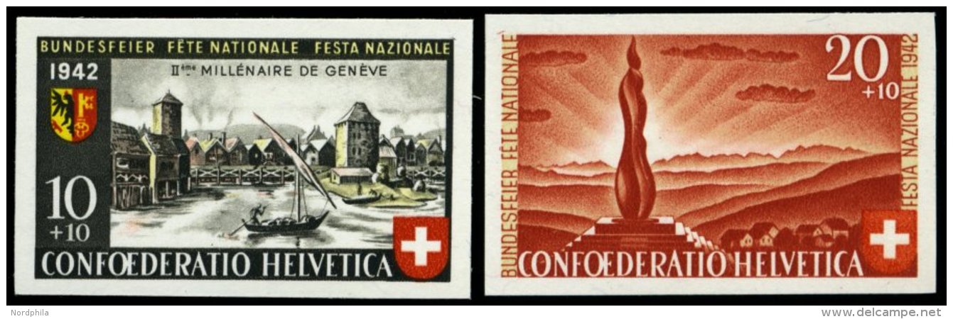 SCHWEIZ BUNDESPOST 410/1 **, 1942, Einzelmarken Pro Patria, Mi. 60.- - Usados