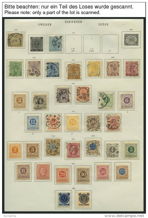 SAMMLUNGEN, LOTS *, O, 1855-1939, Sch&ouml;ne Alte Meist Ungebrauchte Sammlung Schweden Mit Vielen Guten Werten Und S&au - Sammlungen