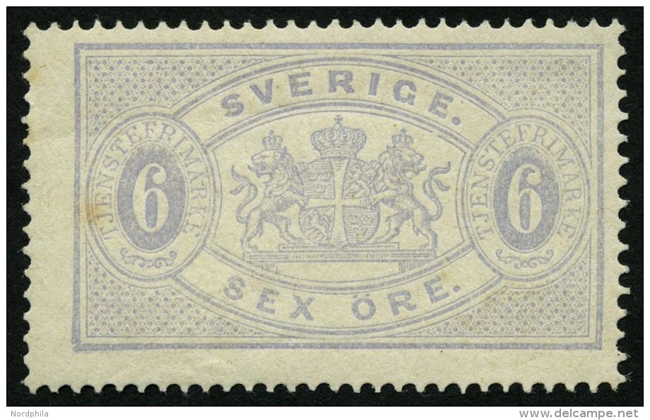 DIENSTMARKEN D 4A **, 1874, 6 &Ouml;. Lilagrau, Gez&auml;hnt 14, Postfrisch, Kleiner Brauner Punkt Sonst Pracht, R! - Servizio