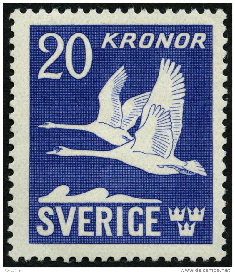 SCHWEDEN 290B **, 1942, 20 Kr. Schw&auml;ne, Allseitig Gez&auml;hnt, Pracht, Mi. 130.- - Gebraucht