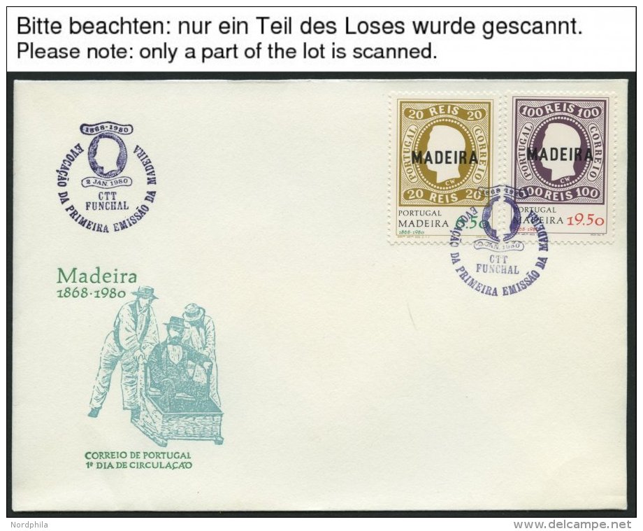 MADEIRA 62/3 BRIEF, 1980, 112. Jahrestag Der Ersten Markenausgaben, 190x Auf FDC`s, Pracht, Mi. 475.- - Madeira