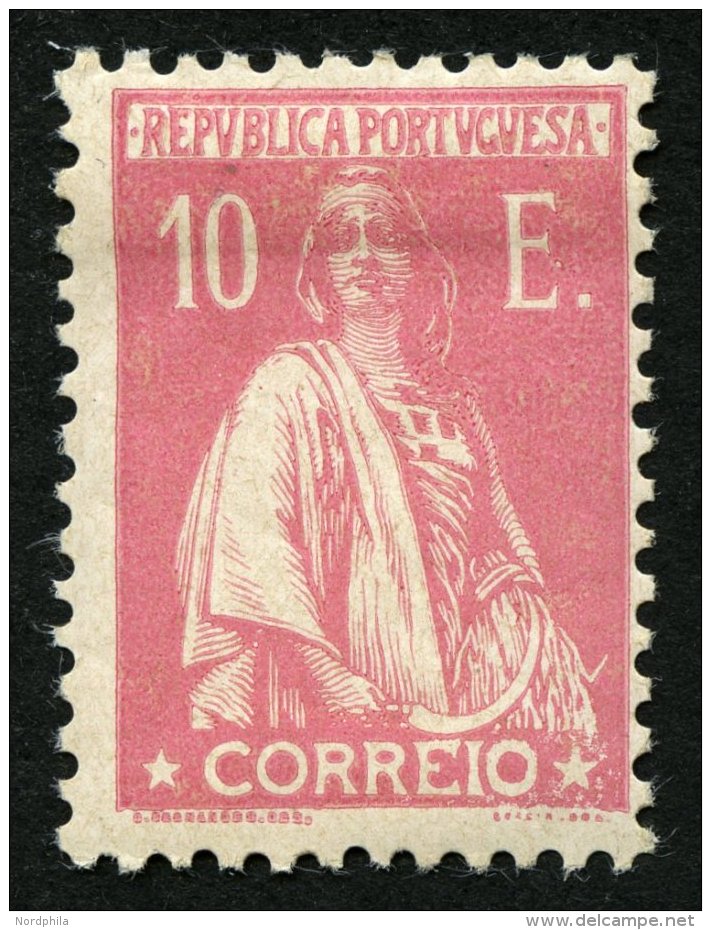 PORTUGAL 297 *, 1924, 10 E. Rosa, Falzrest, Pracht - Usado