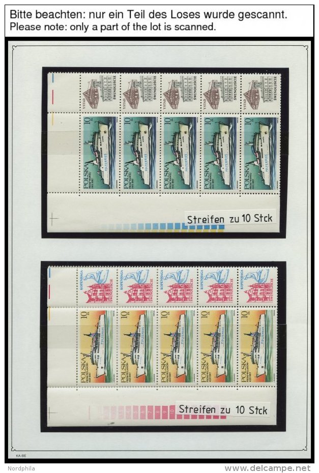 SAMMLUNGEN, LOTS **, Komplette Postfrische Sammlung Polen Von 1982-90 Im KA-BE Album Mit Bogen Und Zusammendrucken, Prac - Colecciones