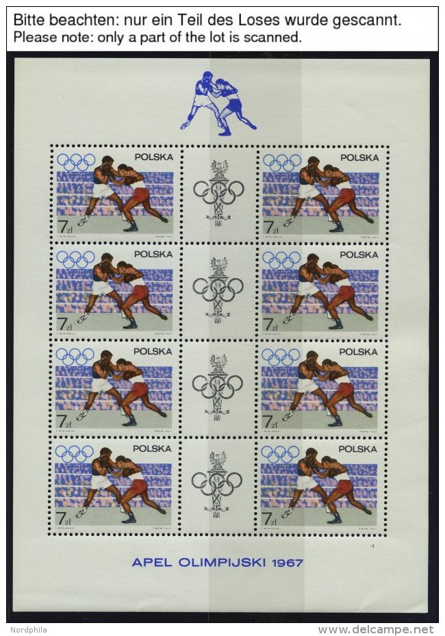 POLEN 1761-68KB **, 1967, Olympischer Appell Im Kleinbogensatz, Pracht, Mi. 75.- - Otros & Sin Clasificación