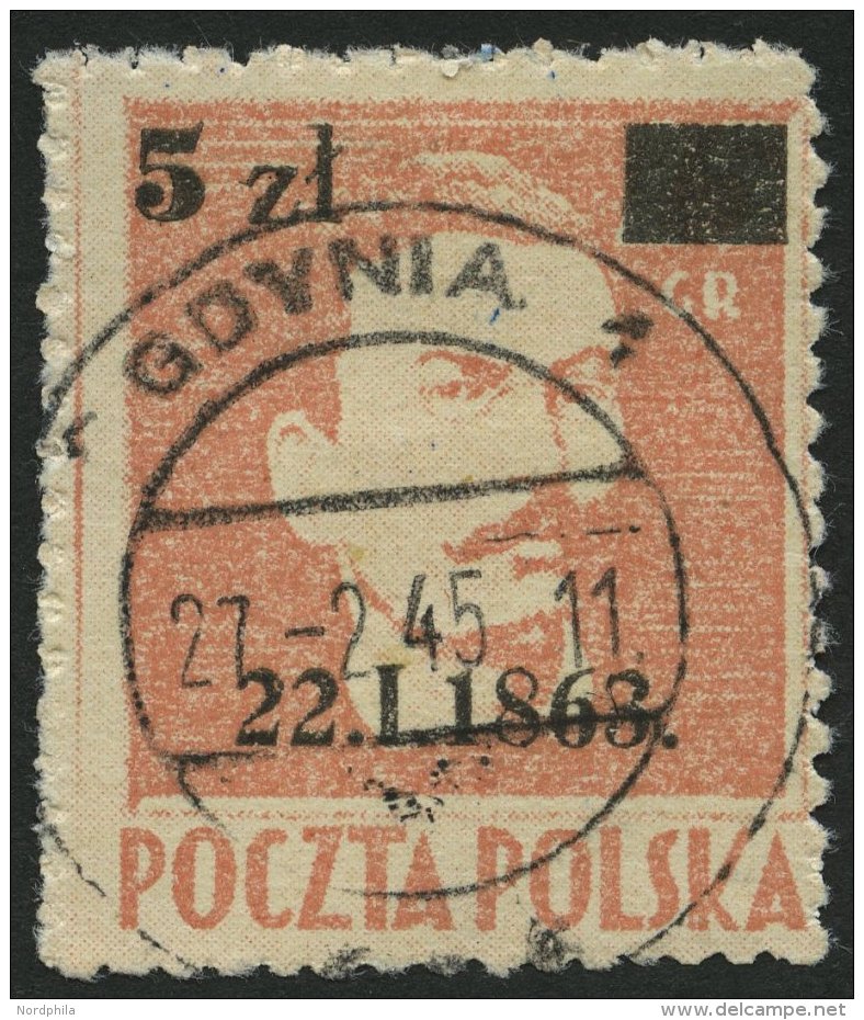 POLEN 389 O, 1945, 5 Zl. Auf 25 Gr. Januar-Aufstand, Pracht, Mi. 100.- - Otros & Sin Clasificación