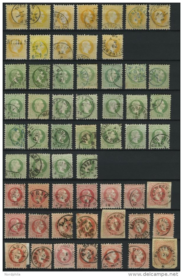 LOTS O,BrfStk , 1867-1883, Sch&ouml;ne Partie Von 241 Werten, Dabei Bessere Z&auml;hnungen, Farben, Stempel Etc., Fast N - Collections