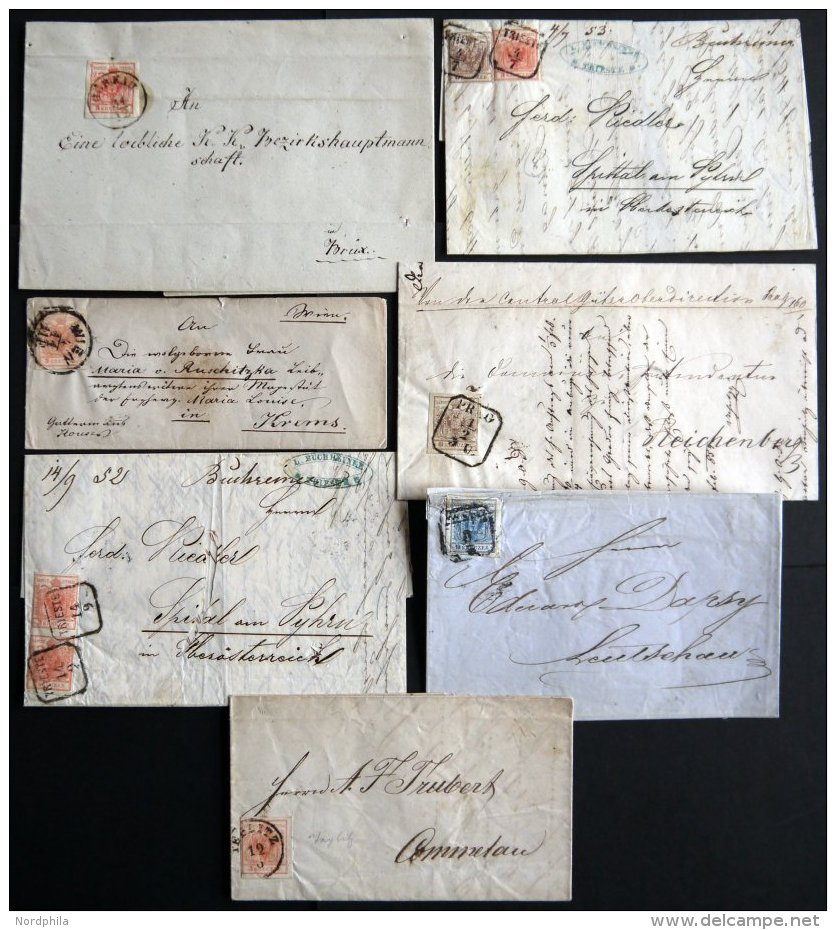 LOTS 3-5 BRIEF, 1850, 7 Verschiedene Briefe, Etwas Unterschiedlich - Colecciones