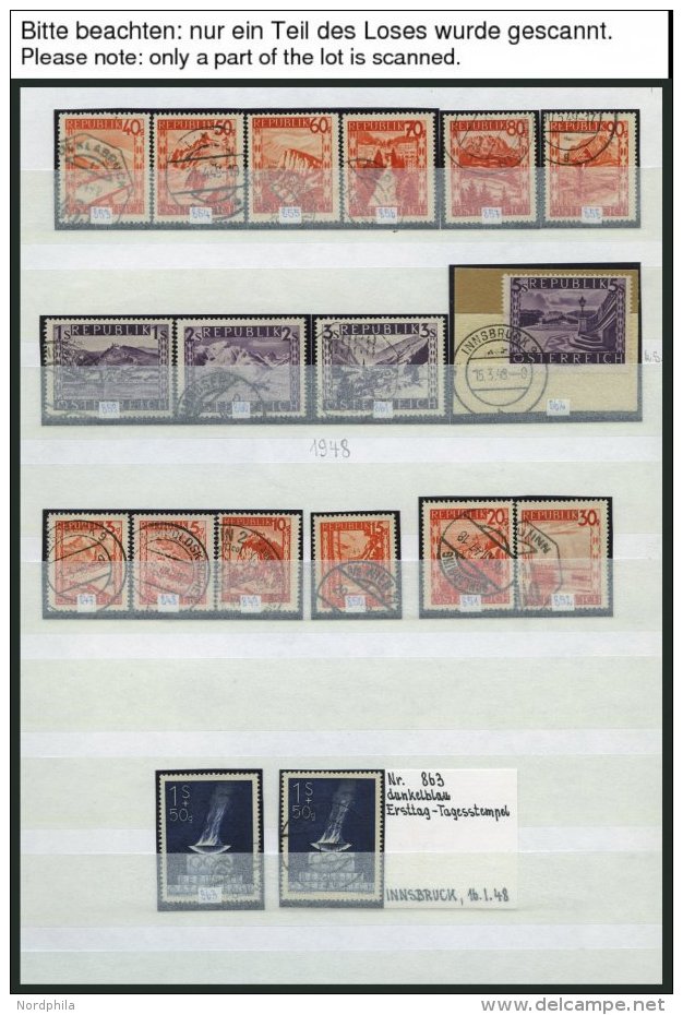 SAMMLUNGEN A.838-1176o, BrfStk, 1947-65, Gestempelte Saubere Sammlung Auf Einsteckseiten Mit Kleineren Kompletten Ausgab - Sammlungen