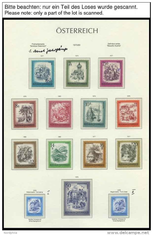 SAMMLUNGEN **, Postfrische Sammlung &Ouml;sterreich Von 1964-2010 In 3 Falzlosalben, Bis Auf Folienmarken Wohl Komplett, - Sammlungen