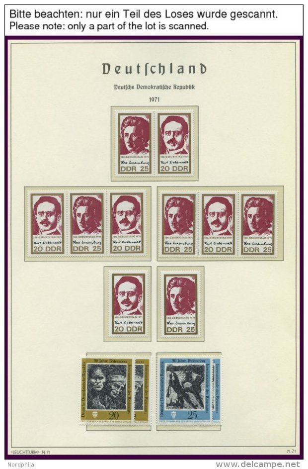 ZUSAMMENDRUCKE **, 1971-82, Sammlung Verschiedener Postfrischer Zusammendrucke Auf Leuchtturm-Falzlosseiten, Mi. 290.- - Sonstige & Ohne Zuordnung