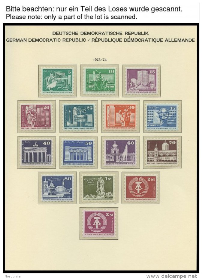 SAMMLUNGEN **, Bis Auf Mi.Nr. 1799/1800 Und 1778-80 Komplette Postfrische Sammlung DDR Von 1970-74 Im Schaubek Falzlosal - Colecciones
