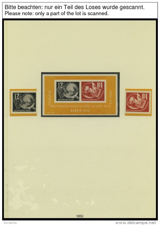 SAMMLUNGEN *,** , 1949-53, Ungestempelter Sammlungsteil DDR Mit Diversen Guten Ausgaben Auf Lindner Falzlosseiten, Meist - Sammlungen