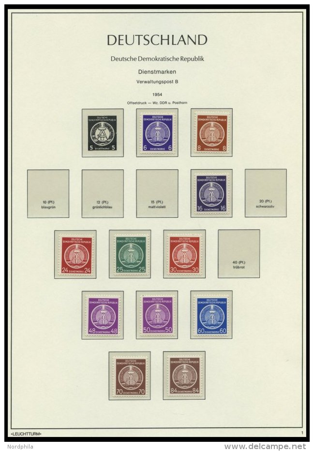 SAMMLUNGEN **, Vollst&auml;ndiger Neuwertiger Leuchtturm Falzlostext Dienstmarken Und ZKD-Ausgaben (Ref. No 24D-20 Seite - Sonstige & Ohne Zuordnung