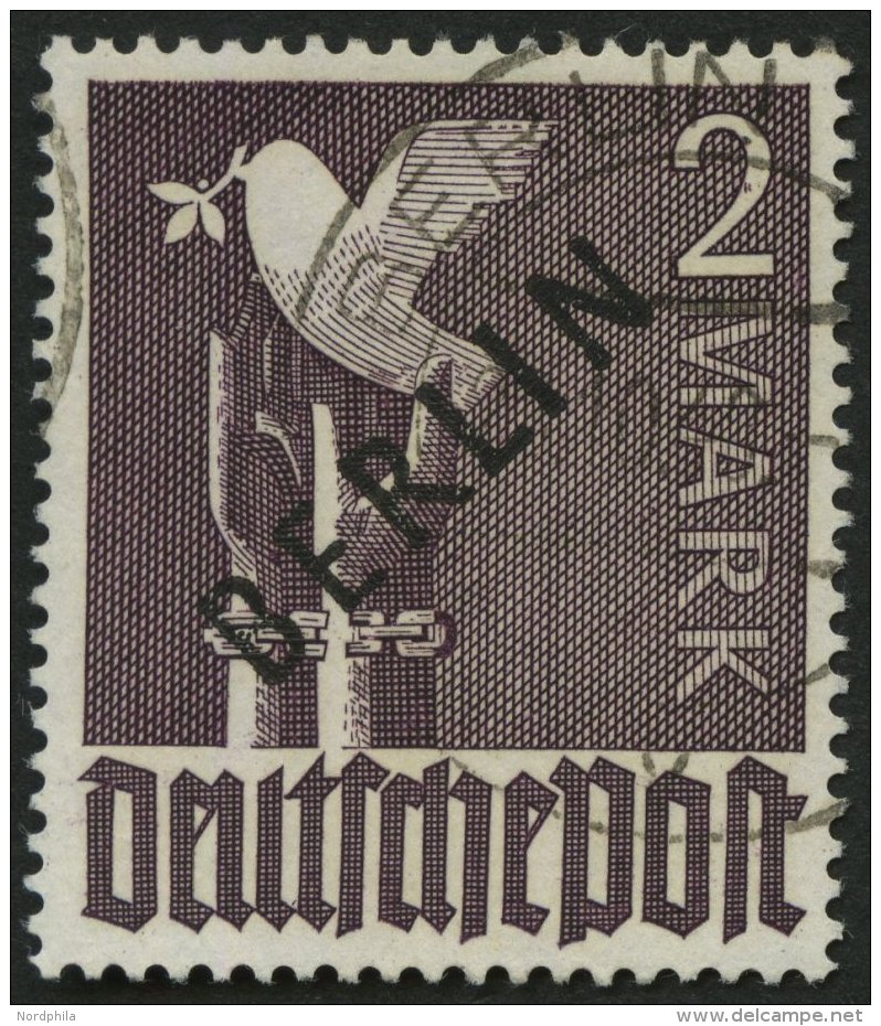 BERLIN 18 O, 1948, 2 M. Schwarzaufdruck, Pracht, Gepr. Schlegel Und Lippsch&uuml;tz, Mi. 500.- - Sonstige & Ohne Zuordnung