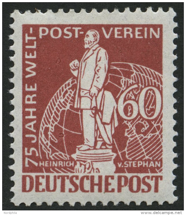 BERLIN 39I **, 1949, 60 Pf. Stephan Mit Abart UT In Deutsche Unten Beschnitten, Pracht, Mi. 400.- - Gebraucht