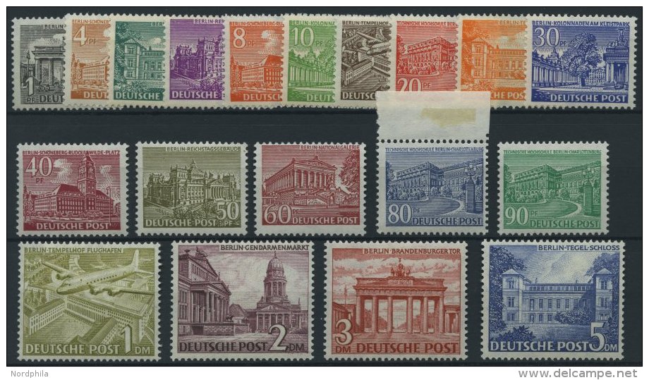 BERLIN 42-60 **, 1949, Bauten, Prachtsatz, Mi. 750.- - Gebraucht