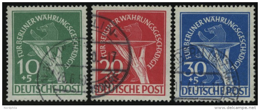 BERLIN 68-70 O, 1949, W&auml;hrungsgesch&auml;digte, Prachtsatz In Normaler Z&auml;hnung, Gepr. Schlegel, Mi. 600.- - Sonstige & Ohne Zuordnung