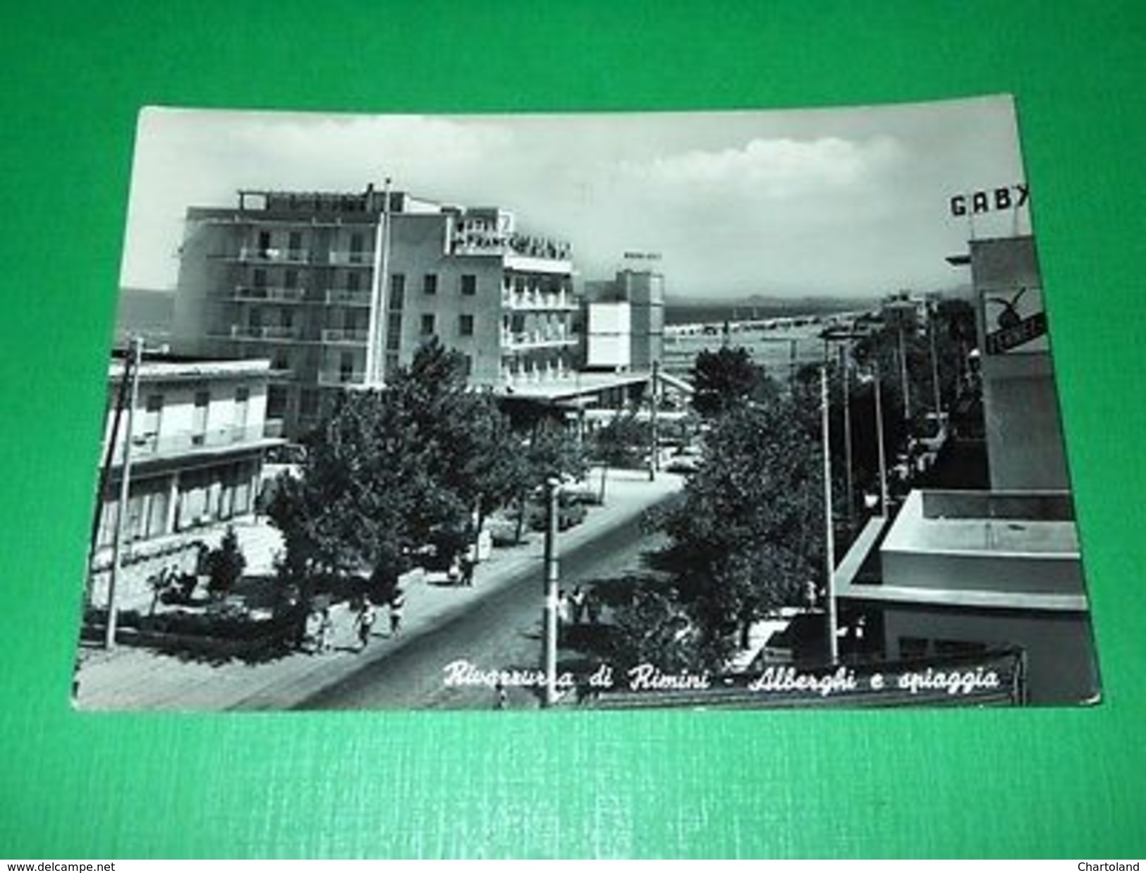 Cartolina Rivazzurra Di Rimini - Alberghi E Spiaggia 1961 - Rimini