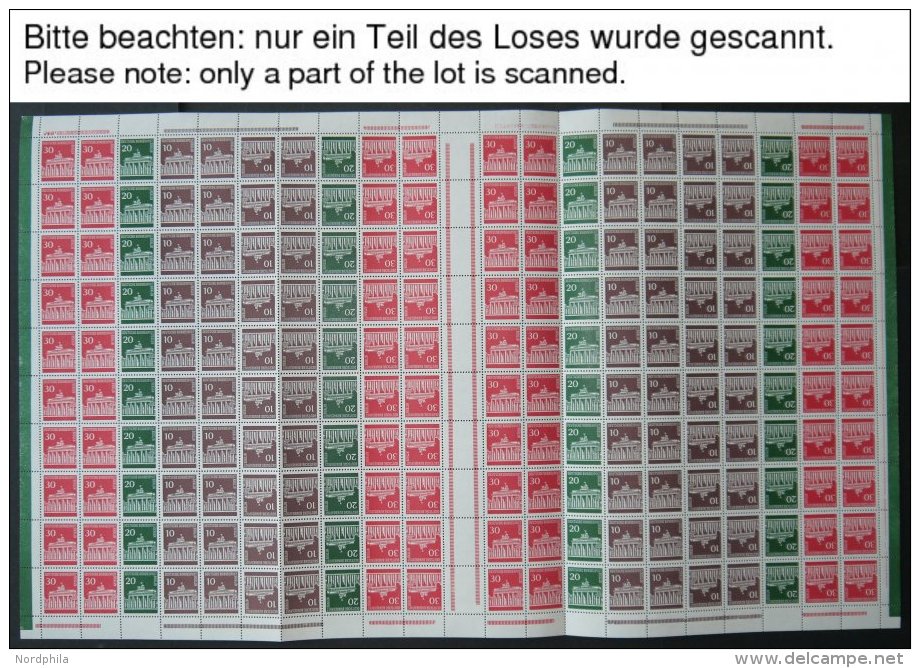 ZUSAMMENDRUCKE MHB 5-7 **, 1966-70, 3 Markenheftchenbogen Brandenburger Tor, Pracht, Mi. 700.- - Se-Tenant