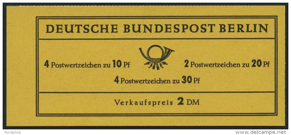 MARKENHEFTCHEN MH 5dRLVIII **, 1966, Markenheftchen Brandenburger Tor, 4. Deckelseite Unbedruckt, Mit Randleistenvariant - Zusammendrucke