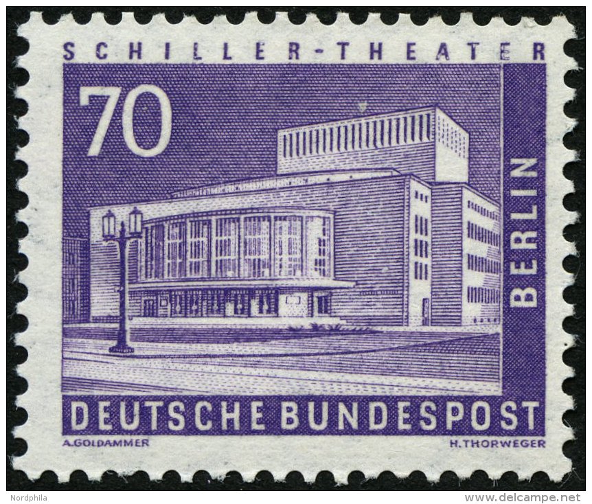 ROLLENMARKEN 152R **, 1956, 70 Pf. Schillertheater, Einzelmarke Mit Gerader Nummer, Pracht, Mi. 160.- - Rollenmarken