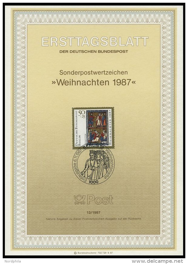 ERSTTAGSBL&Auml;TTER 772-97 BrfStk, 1987, Kompletter Jahrgang, ETB 1 - 13/87, Pracht - Sonstige & Ohne Zuordnung