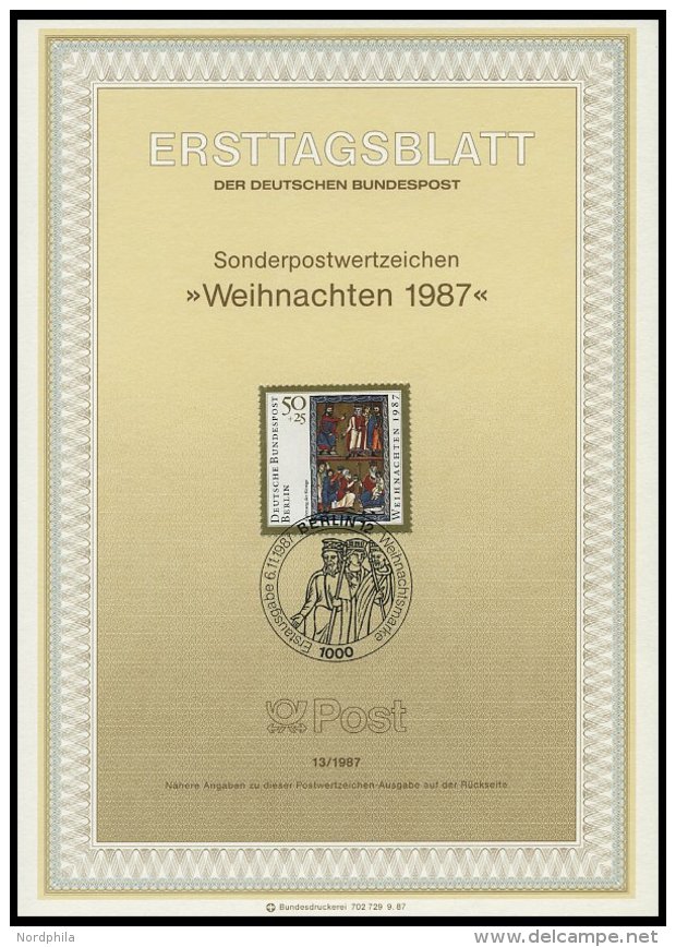 ERSTTAGSBL&Auml;TTER 772-97 BrfStk, 1987, Kompletter Jahrgang, ETB 1 - 13/87, Pracht - Otros & Sin Clasificación