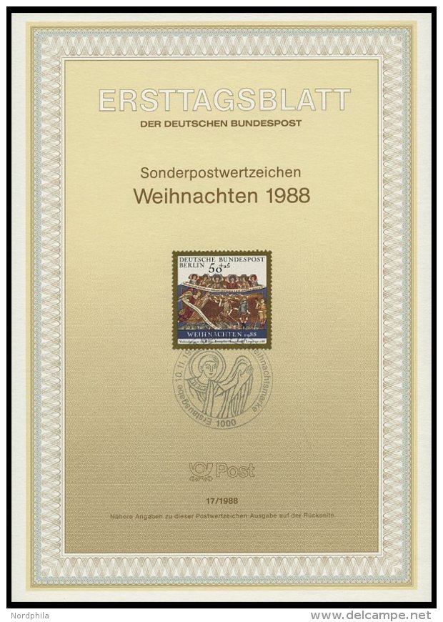 ERSTTAGSBL&Auml;TTER 798-829 BrfStk, 1988, Kompletter Jahrgang, ETB 1 - 17/88, Pracht - Sonstige & Ohne Zuordnung