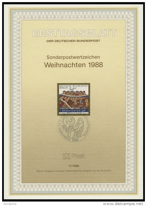 ERSTTAGSBL&Auml;TTER 798-829 BrfStk, 1988, Kompletter Jahrgang, ETB 1 - 17/88, Pracht - Otros & Sin Clasificación