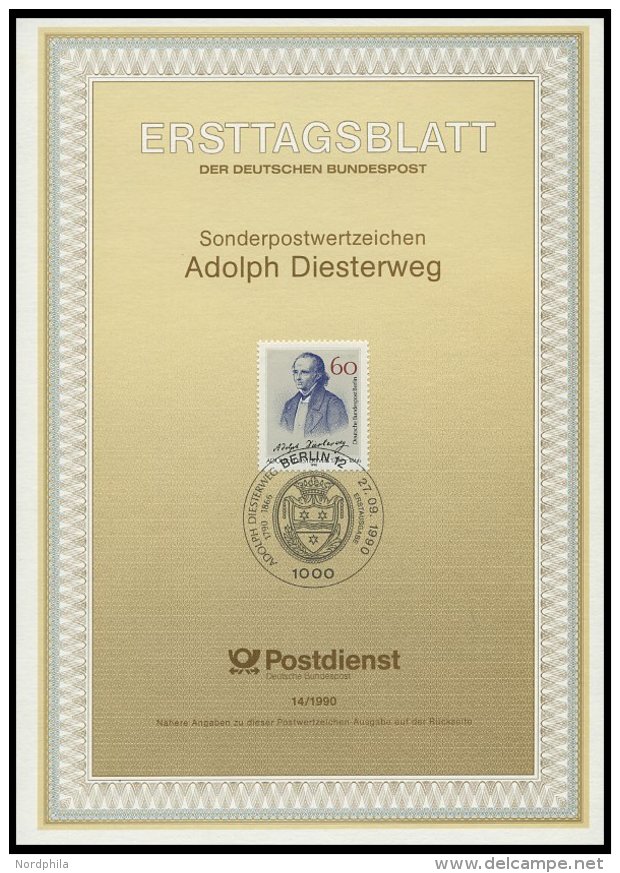 ERSTTAGSBL&Auml;TTER 860-79 BrfStk, 1990, Kompletter Jahrgang, ETB 1 - 14/90, Pracht - Sonstige & Ohne Zuordnung