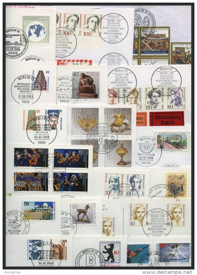 JAHRG&Auml;NGE 798-829 BRIEF, 1988, Kompletter Jahrgang Auf FDC`s, Pracht - Otros & Sin Clasificación