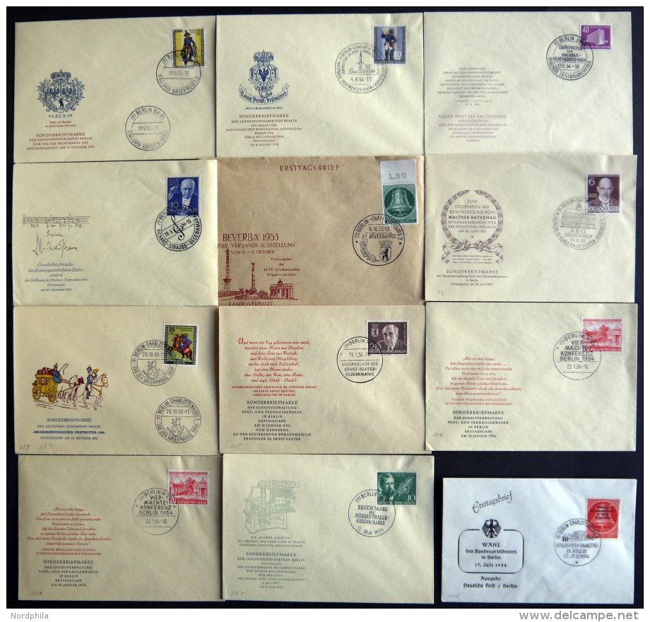 LOTS 1952-56, Partie Von 22 Verschiedenen FDC, Fast Nur Prachterhaltung, Mi. 690.- - Usados