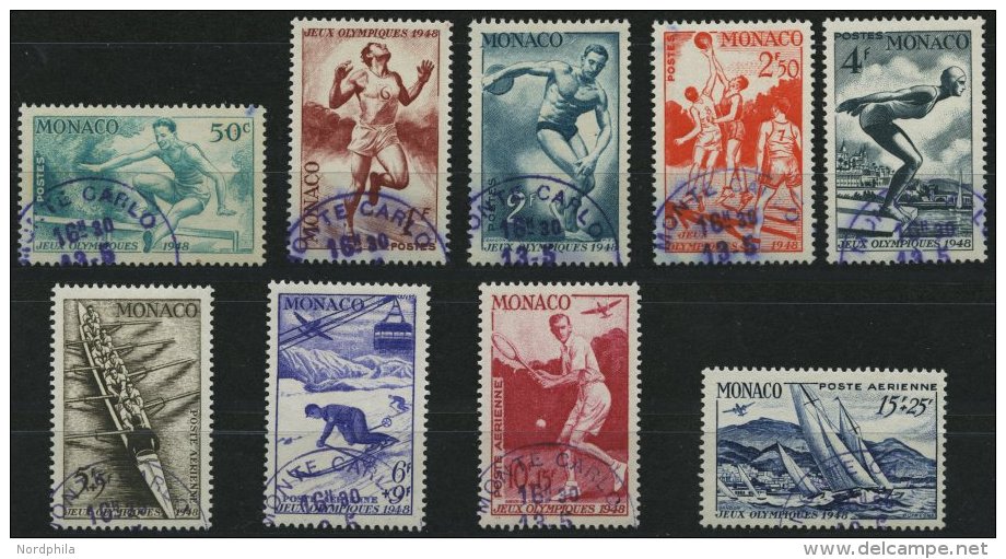 MONACO 339-47 O, 1948, Olympische Sommerspiele, Prachtsatz, Mi. 85.- - Sonstige & Ohne Zuordnung