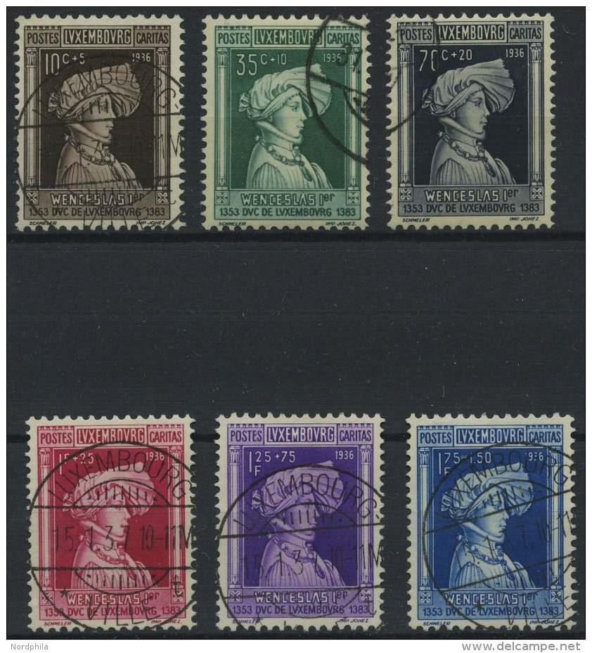 LUXEMBURG 296-301 O, 1936, Kinderhilfe, Prachtsatz, Mi. 70.- - Oficiales