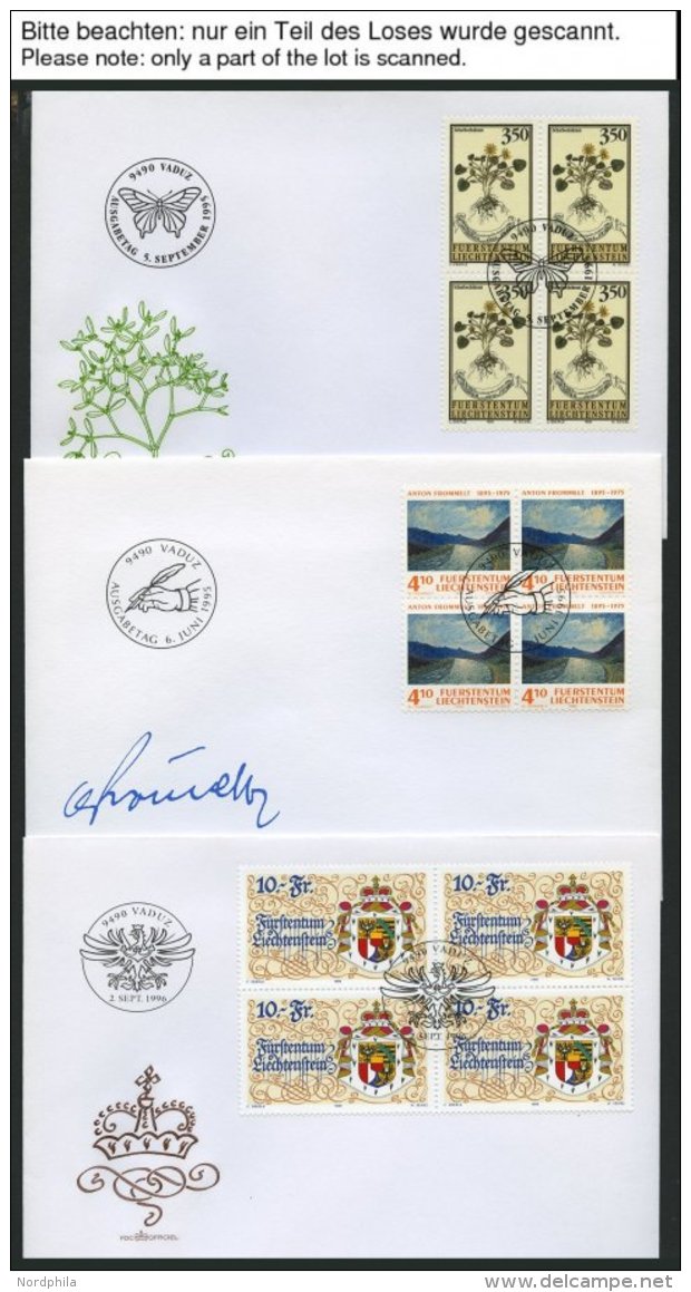 SAMMLUNGEN, LOTS VB BRIEF, 1994-96, Partie Verschiedener Kompletter Ausgaben, Je In Viererblocks, Auf FDC, Pracht, Mi. 3 - Sammlungen