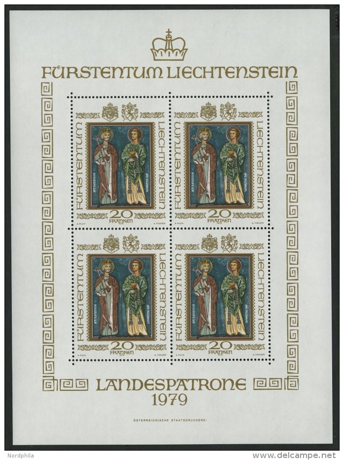 LIECHTENSTEIN 734KB **, 1979, 20 Fr. Landespatrone Im Kleinbogen, Pracht, Mi. 105.- - Otros & Sin Clasificación